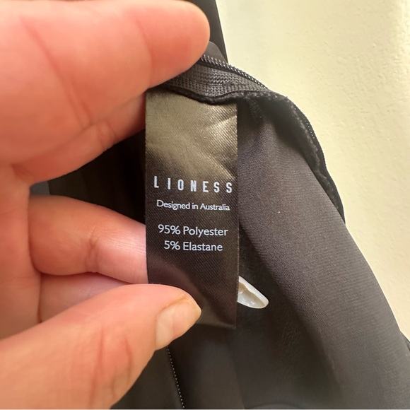 LIONESS Black satin draped front Top - Picture 6 of 7